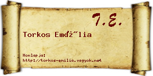 Torkos Emília névjegykártya